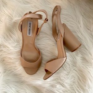 Steve Madden Nude Block Heels